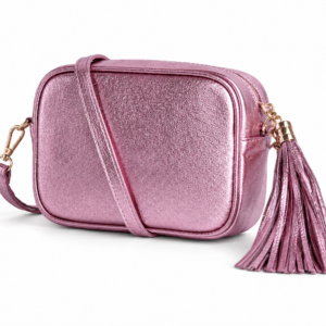 Bandolera Siena en piel color rosa